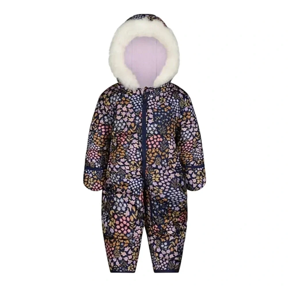 Carters Baby Girl Floral Hooded Bunting Snowsuit Navy‎ Pink 6-9M CT-SZ1726 AD